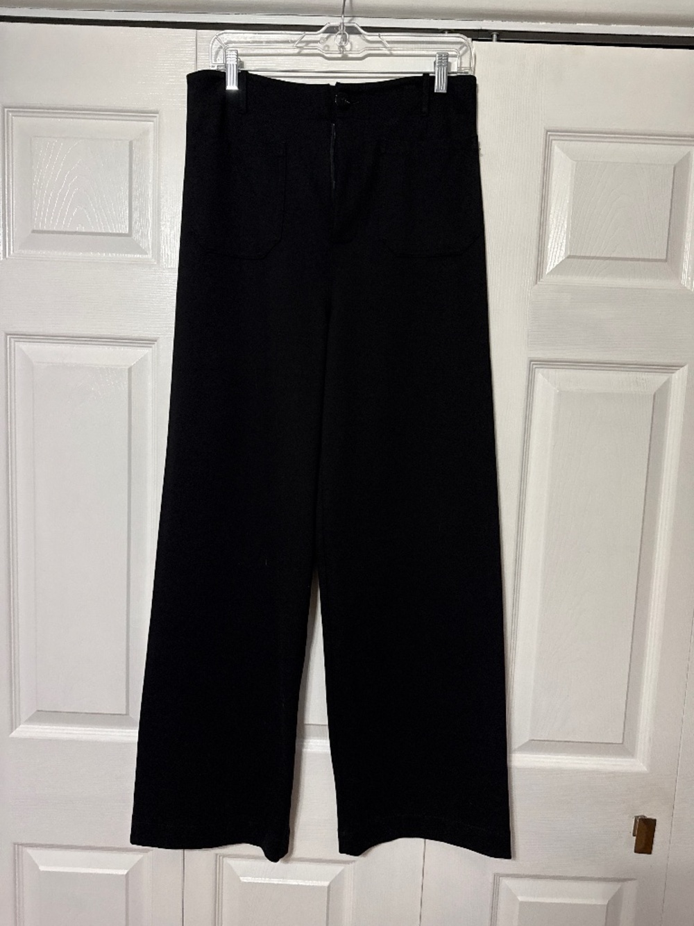 Black wide leg pants.
